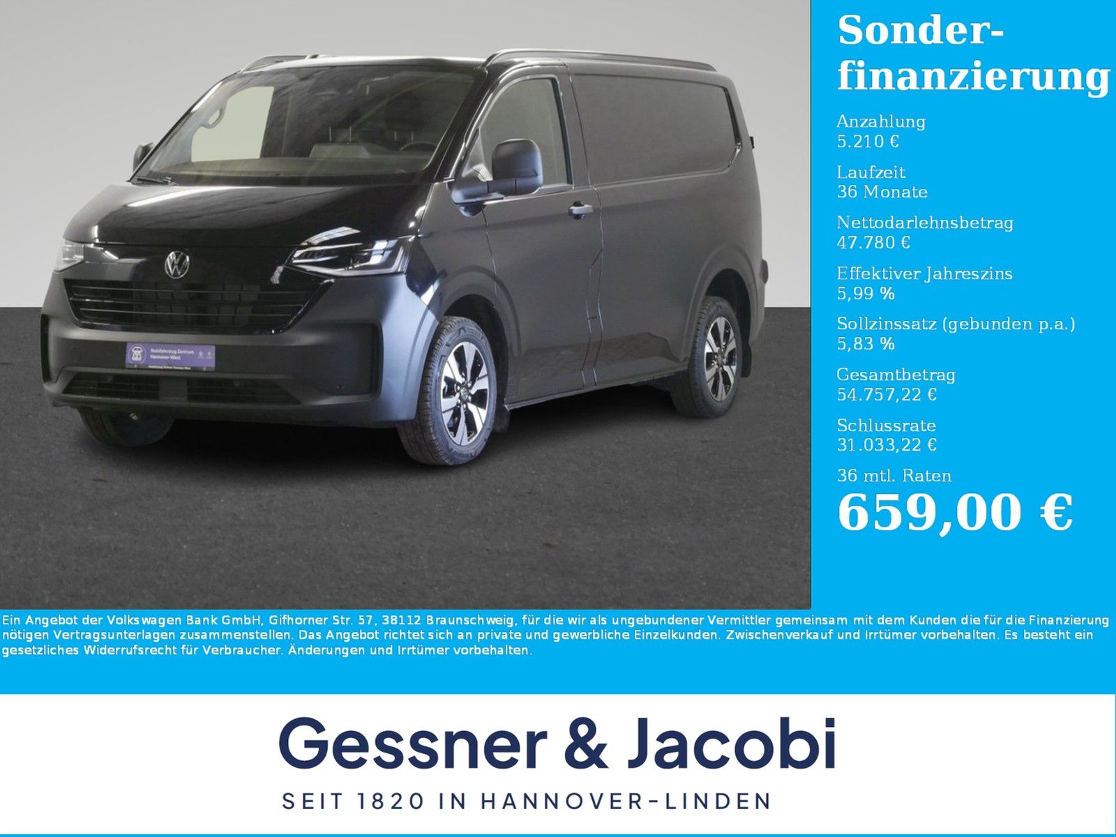 Fahrzeugabbildung Volkswagen T7 Kasten 2.0 TDI 4Motion AHK App-Connect