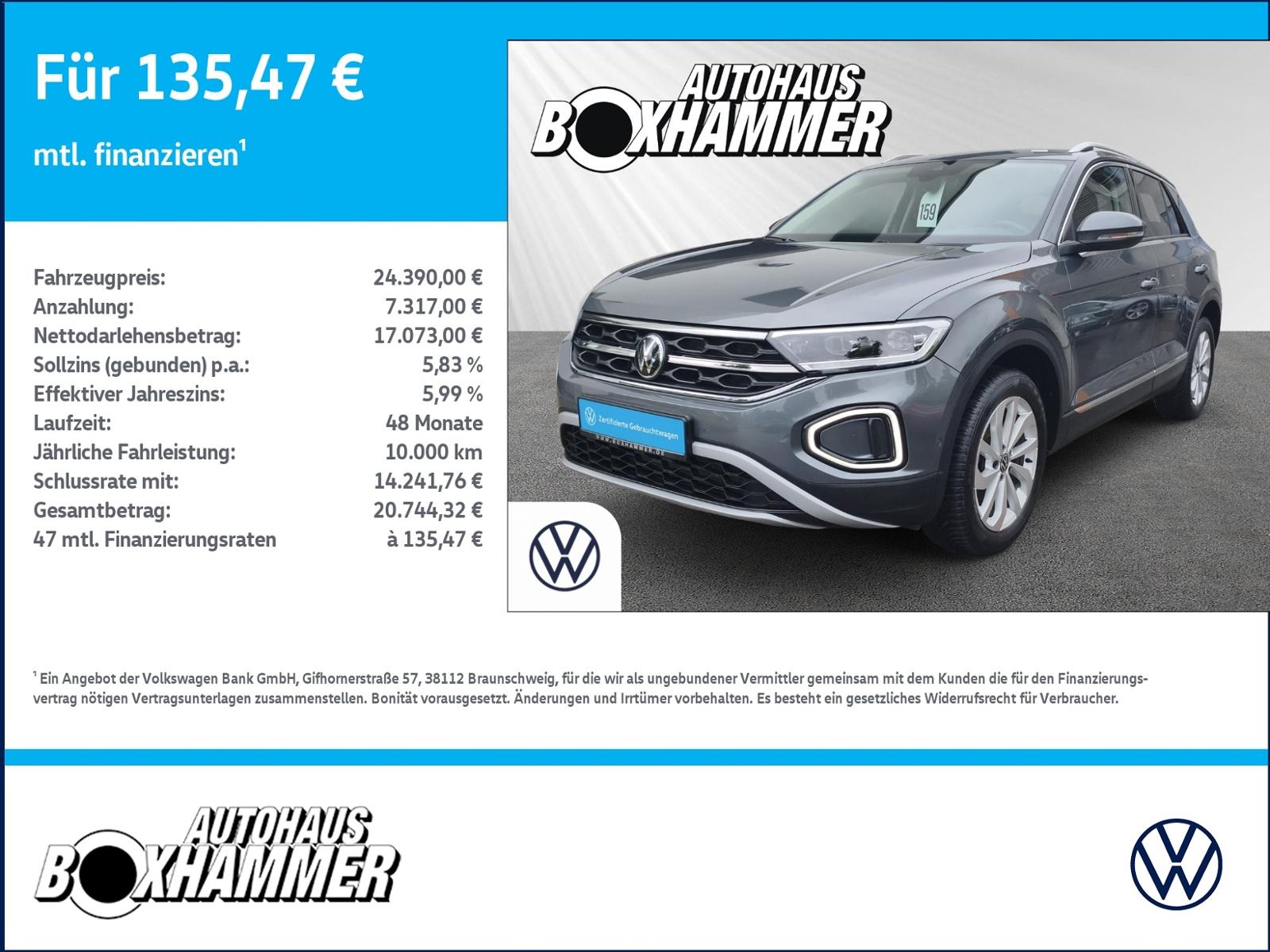 Volkswagen T-Roc 1,0 TSI Style ACC+APP.CONNECT+LED