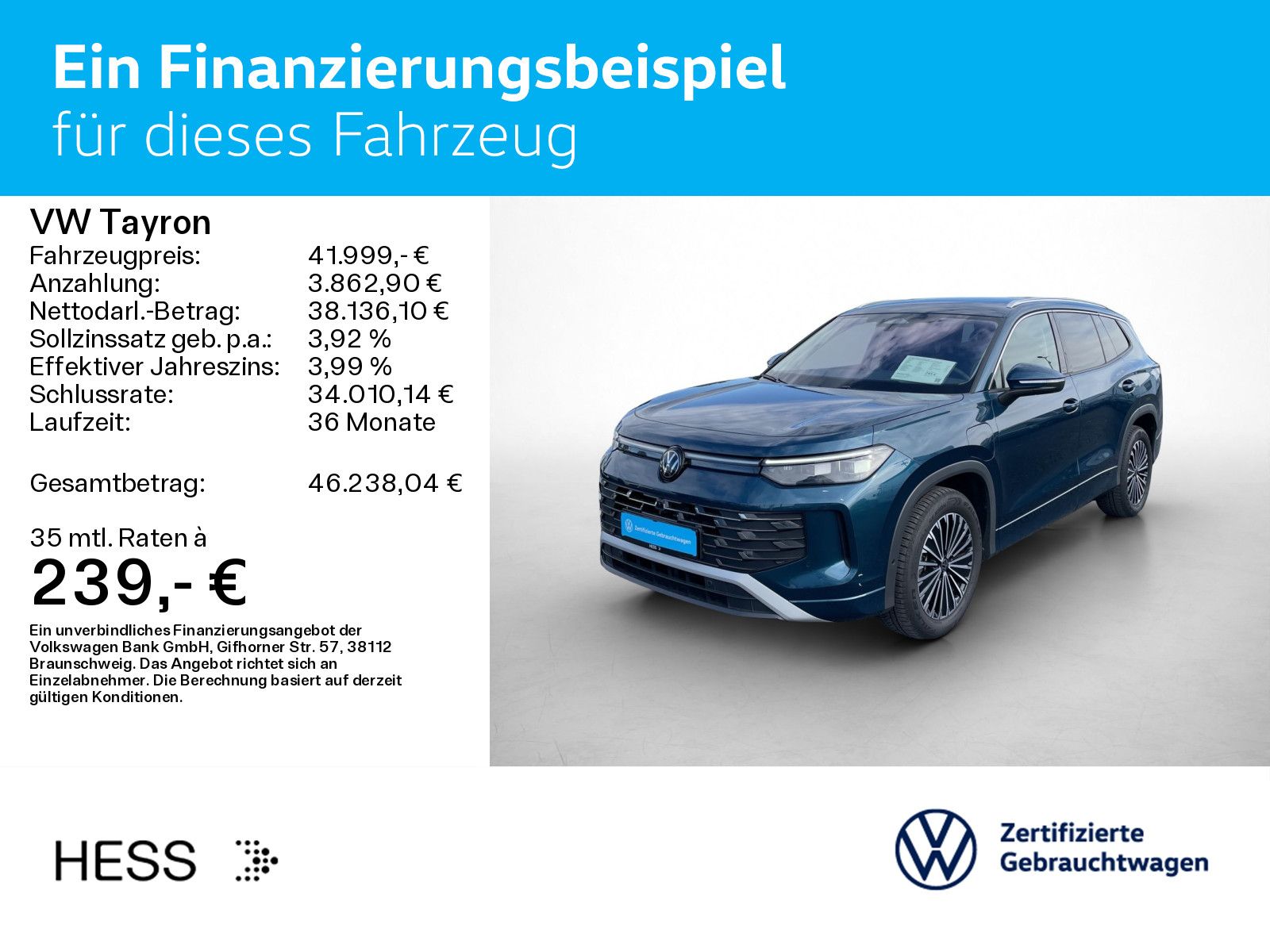 Volkswagen Tayron 1.5 e-Hybrid DSG ELEGANCE IQ.LIGHT AHK KA foto 2