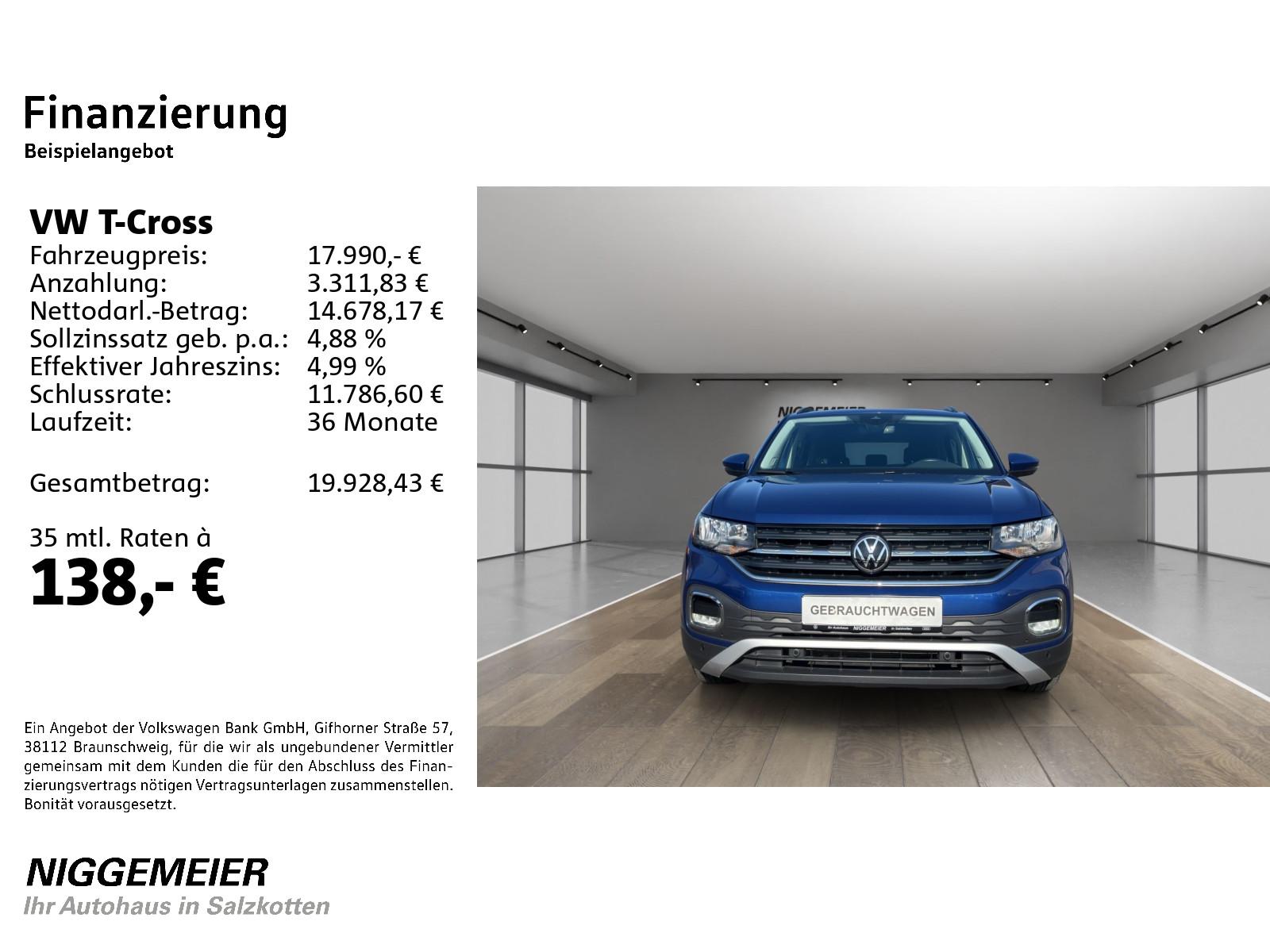 Volkswagen T-Cross 1.0TSI ACTIVE NAVI+ACC+APP-CONNECT