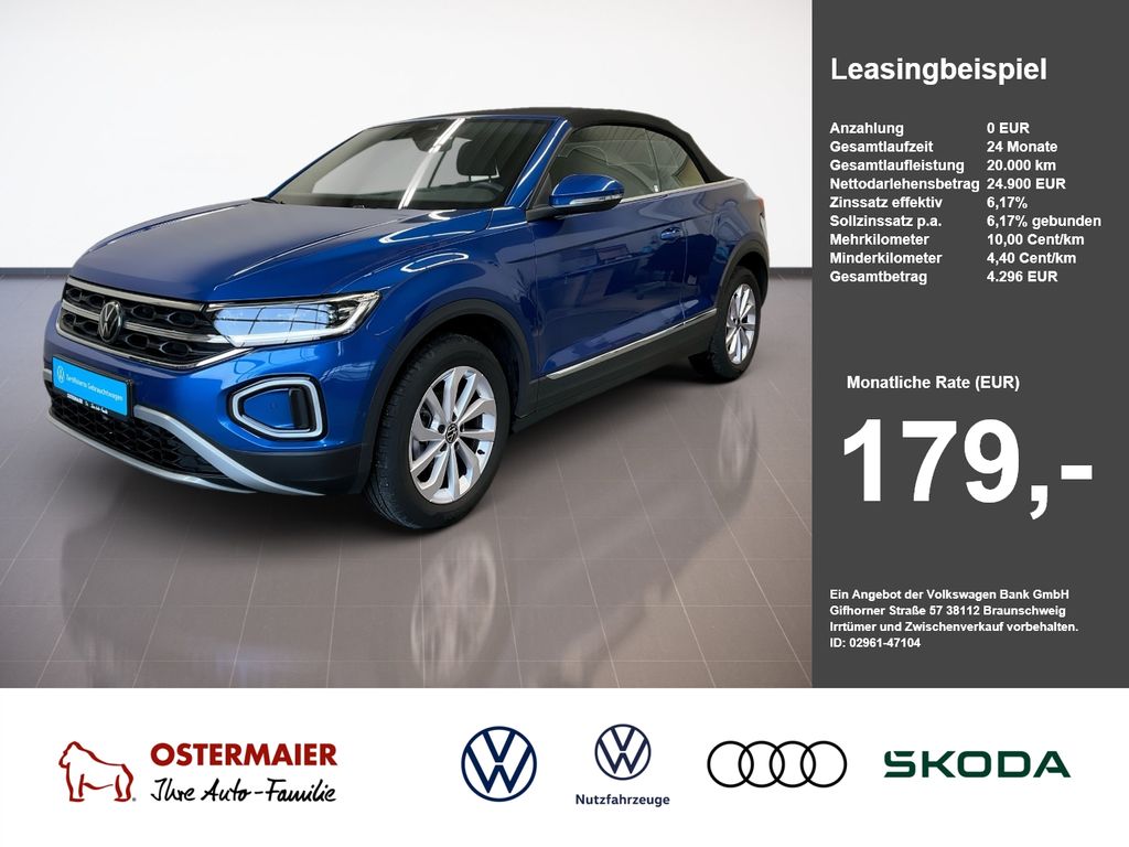 Volkswagen T-Roc Cabriolet STYLE 1.0TSI 116PS STDHZG.NAVI.L