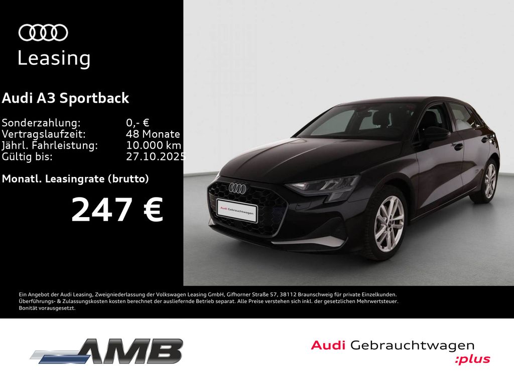 Audi A3 Sportback Advanced 30 TDI AHK/vC+/Nav+/12.29G
