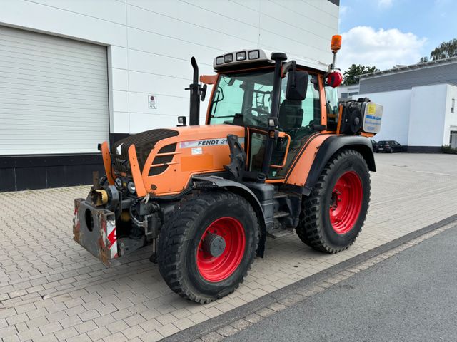 Fendt 312 Vario, Auslegermäher Gödde mit Mulag