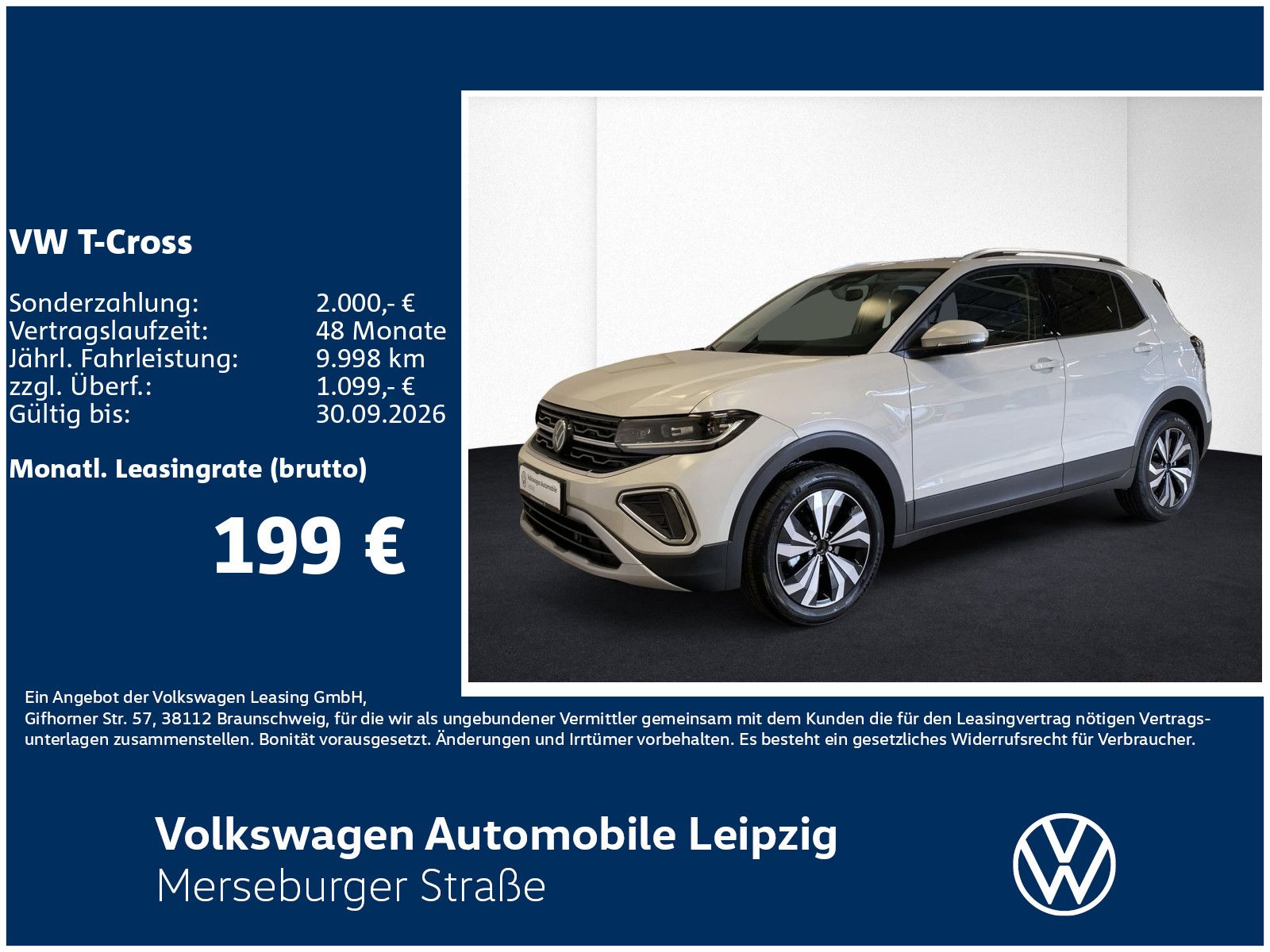 Volkswagen T-Cross Style TSI 85 kW DSG Preisvorteil 5054 €