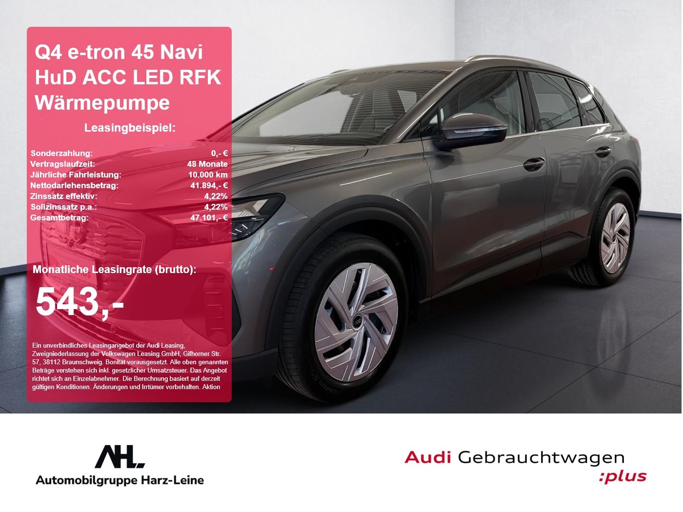 Audi Q4 45 Navi HuD ACC LED RFK Wärmepumpe ACC
