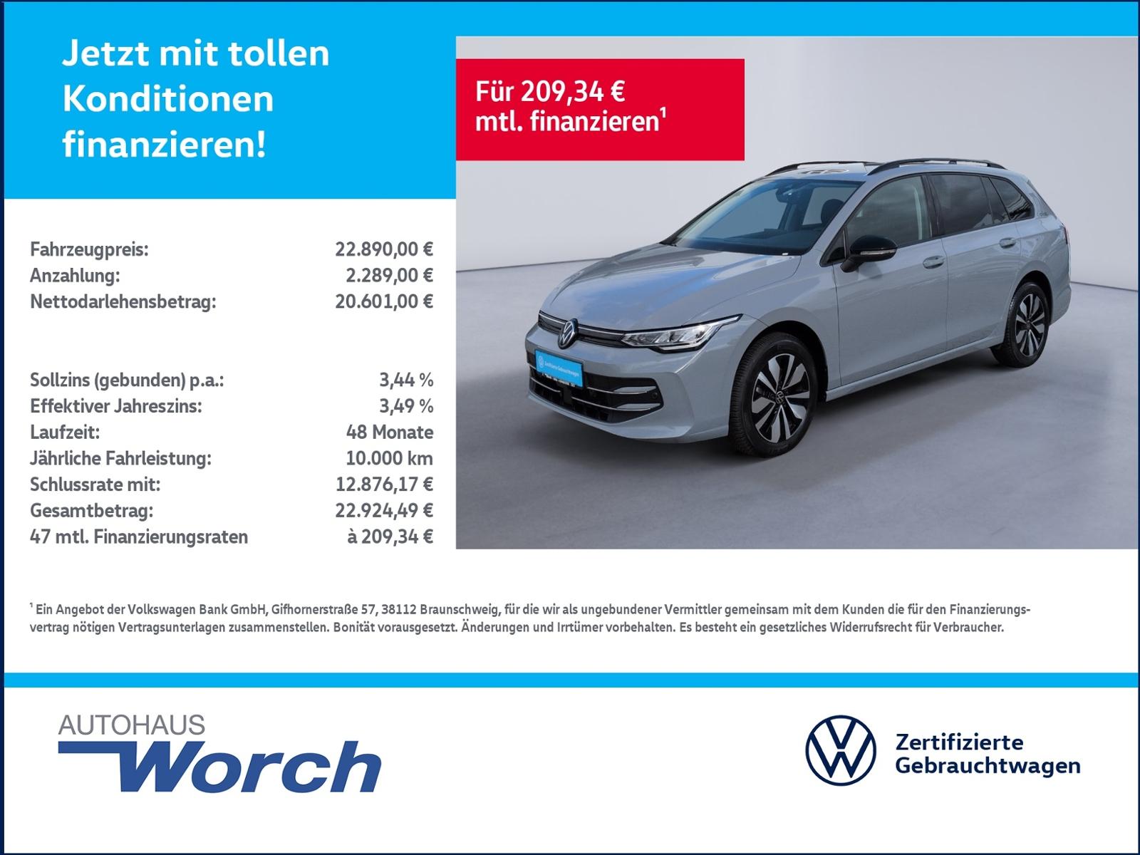 Volkswagen Golf VIII Variant 1.5 TSI Goal STHZ+APP+SHZ+LED+