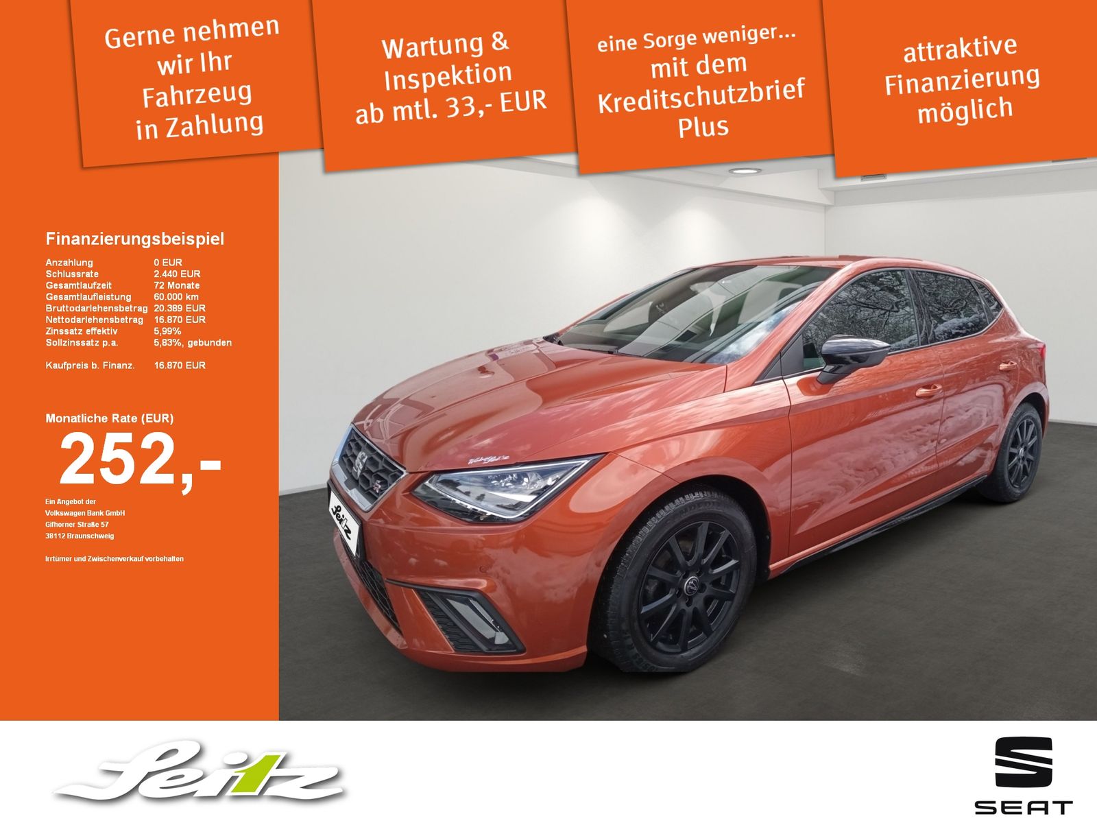 SEAT Ibiza 1.0 TSI Black Edition Navi. LED. Rückfahrk