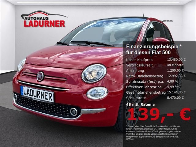 500 Red 1.0 Mild Hybrid EU6d Panorama DAB Temp P
