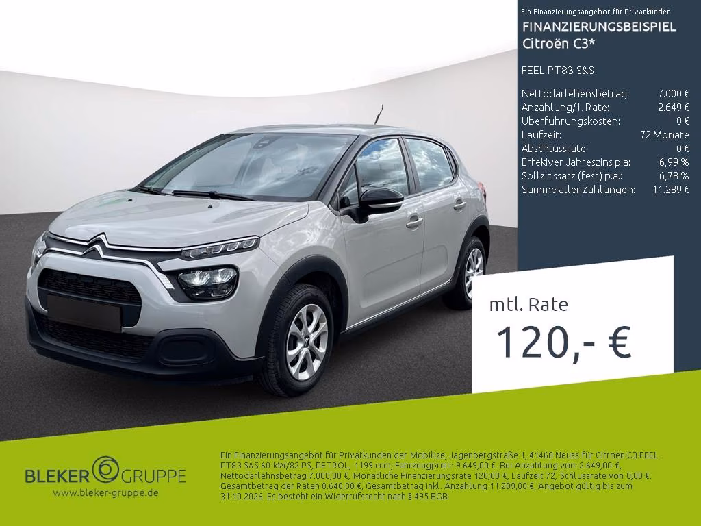 Citroën C3 FEEL PT83 S&S