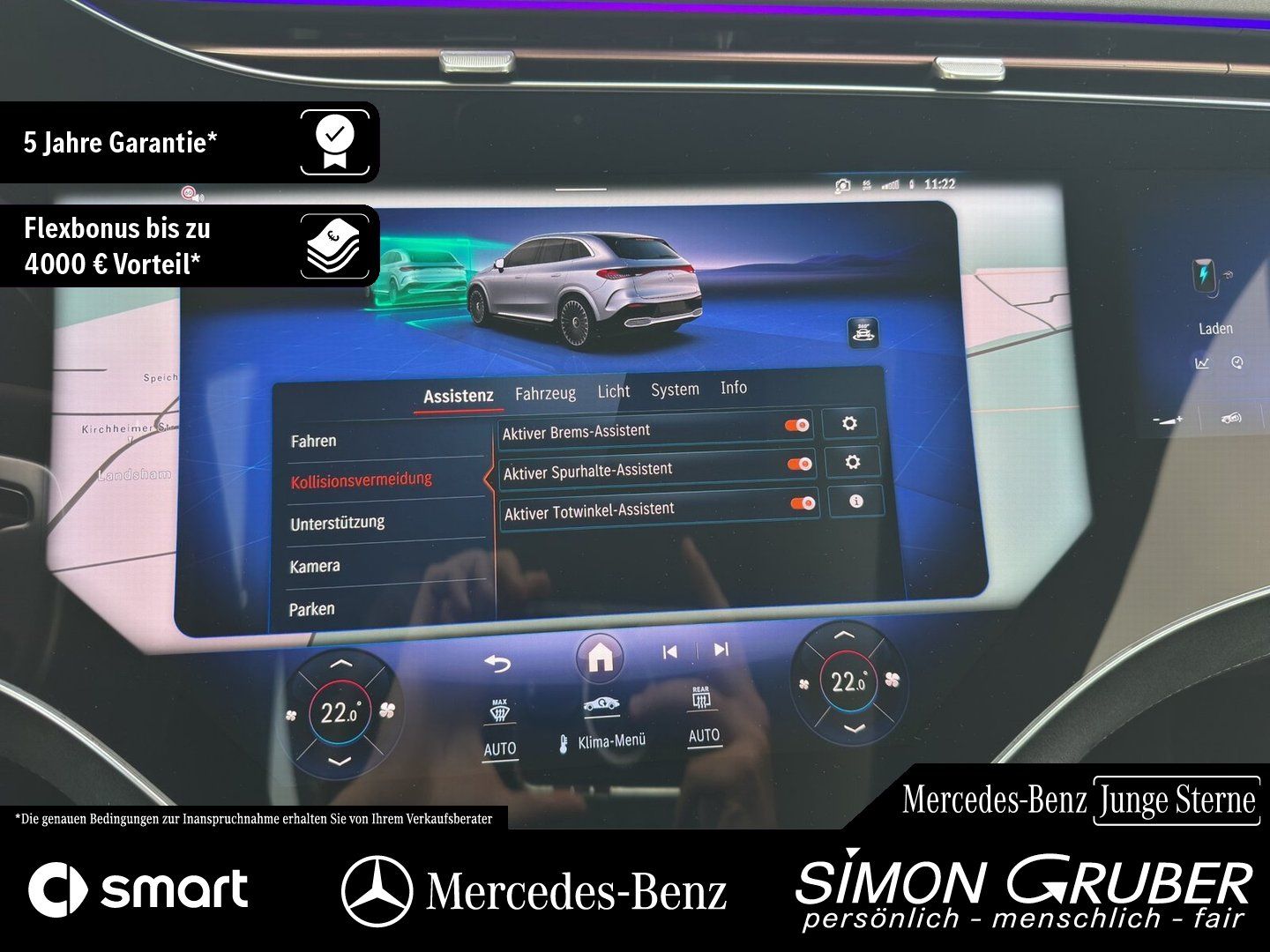 Fahrzeugabbildung Mercedes-Benz EQE 43 4M SUV AMG Night I+II HUD Hyper AHK