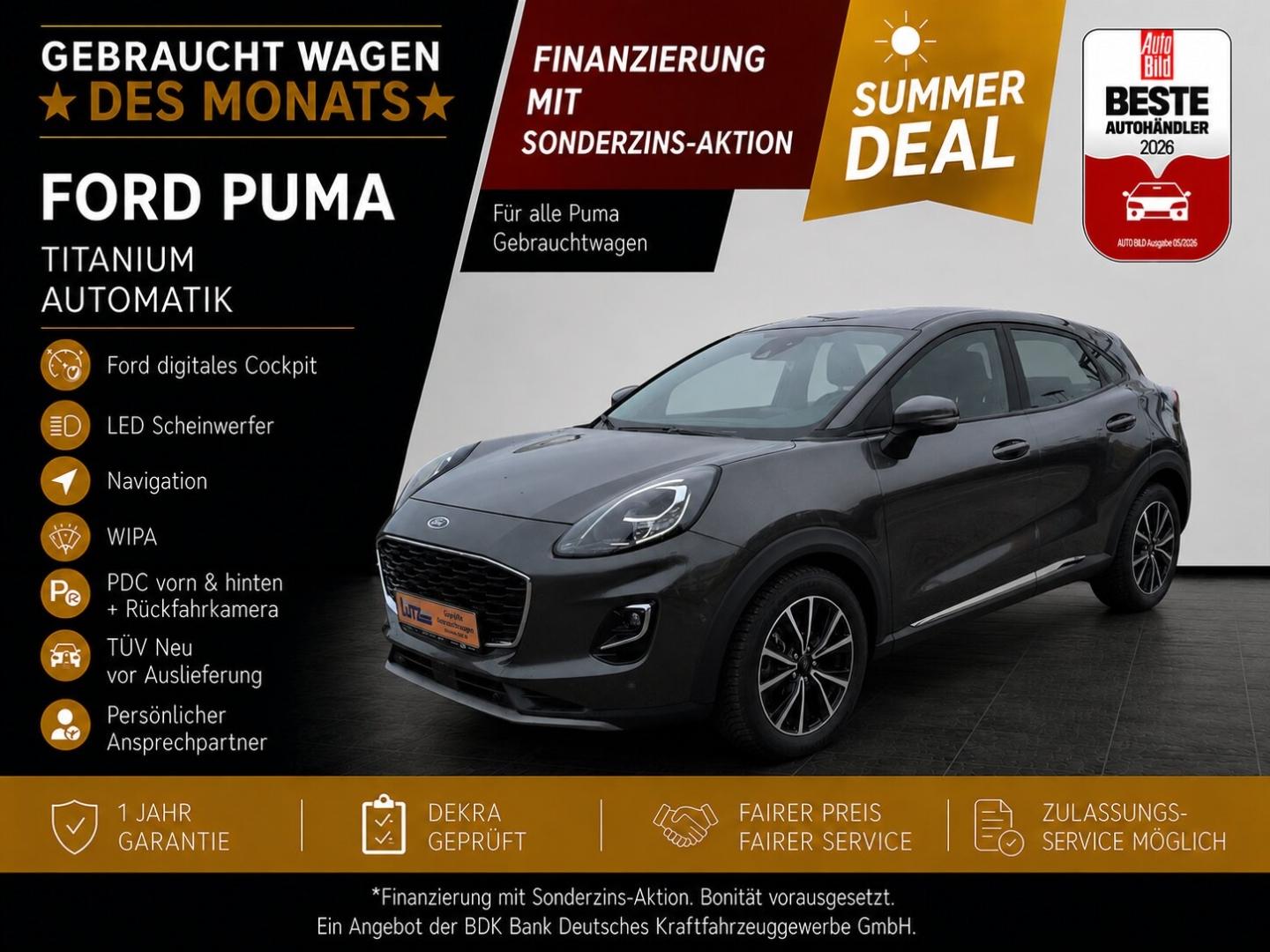 Ford Puma Titanium Automatik City Stop Navi LED Wipa 