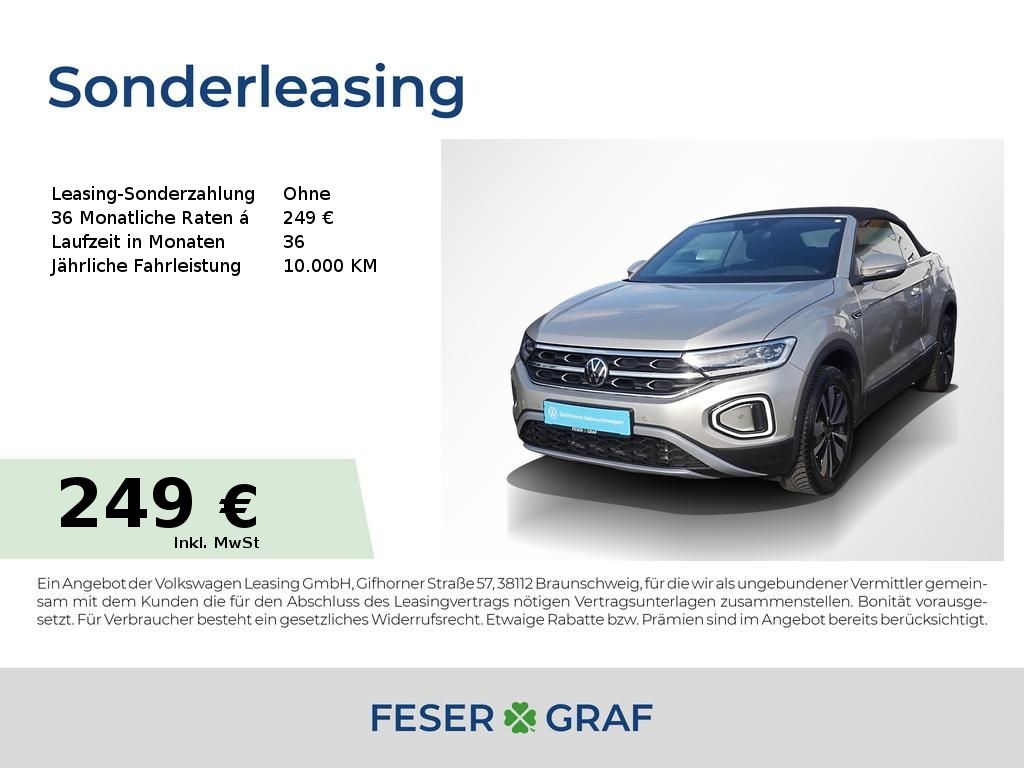 Volkswagen T-Roc Cabrio 1.0 TSI MOVE Navi Rückfahrk. LED Pl