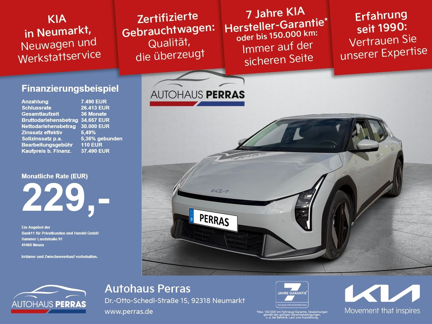 Kia EV4 81 FWD AIR WP ACC+Winterp.+Kam.+LM+PDC+AUT