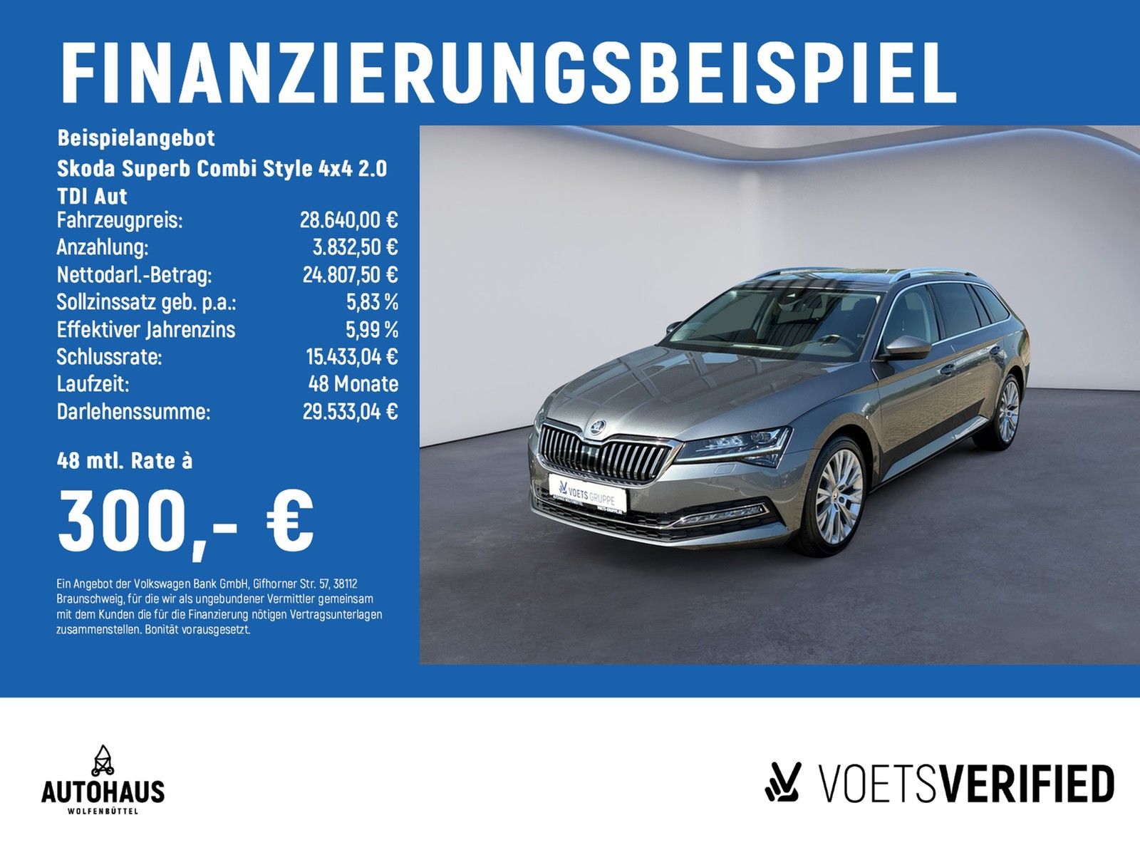 Skoda Superb Combi Style 4x4 2.0 TDI Aut RearView+MATR