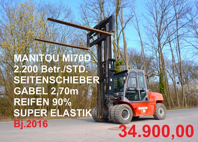 Manitou Mi70 D 7tn GABELSTAPLER 2.200 Std SUPER ELASTIK