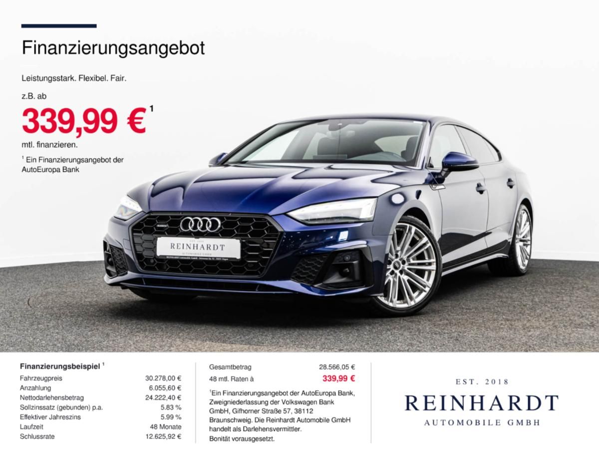 Audi A5 SPORTBACK 40TDi Q 2x S LINE/BLACK/MTRX/KAMERA