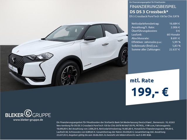 DS Automobiles DS 3 Crossback PureTech 130 So Chic EAT8