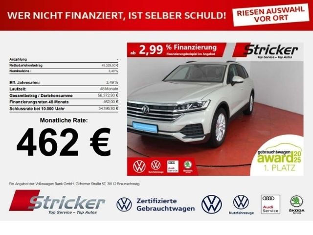 VW Touareg 3.0TDI 462,-ohne Anzahlung AHK Luft Lede