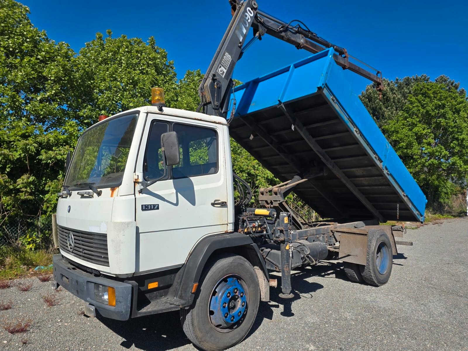 Mercedes-Benz Ecoliner 1317 / Kipper - Kran Hiab 090