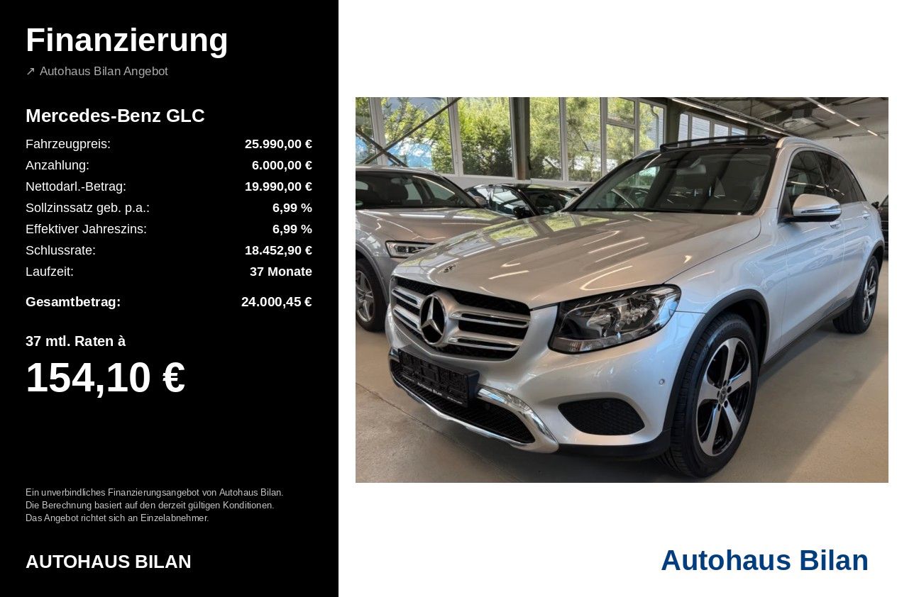 Mercedes-Benz GLC 220d Pano Leder AHK Ambiente 4Matic