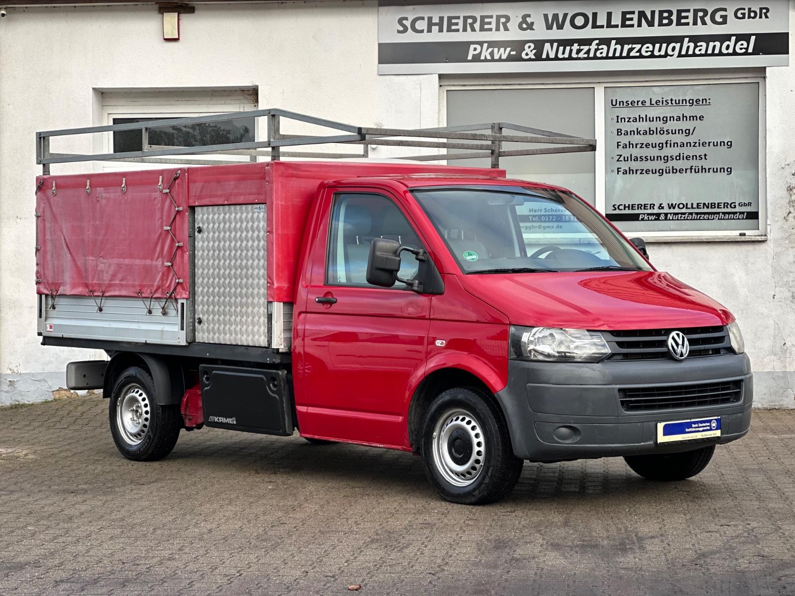 Volkswagen T5 Pritsche 140PS Dachdecker Aufbau+Werkzeugsch.