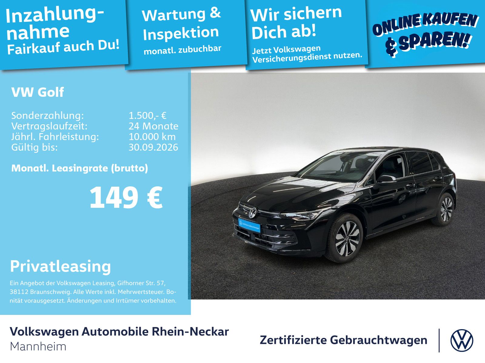 Volkswagen Golf VIII 1.5 TSI GOAL DSG Navi AHK Kamera UVM