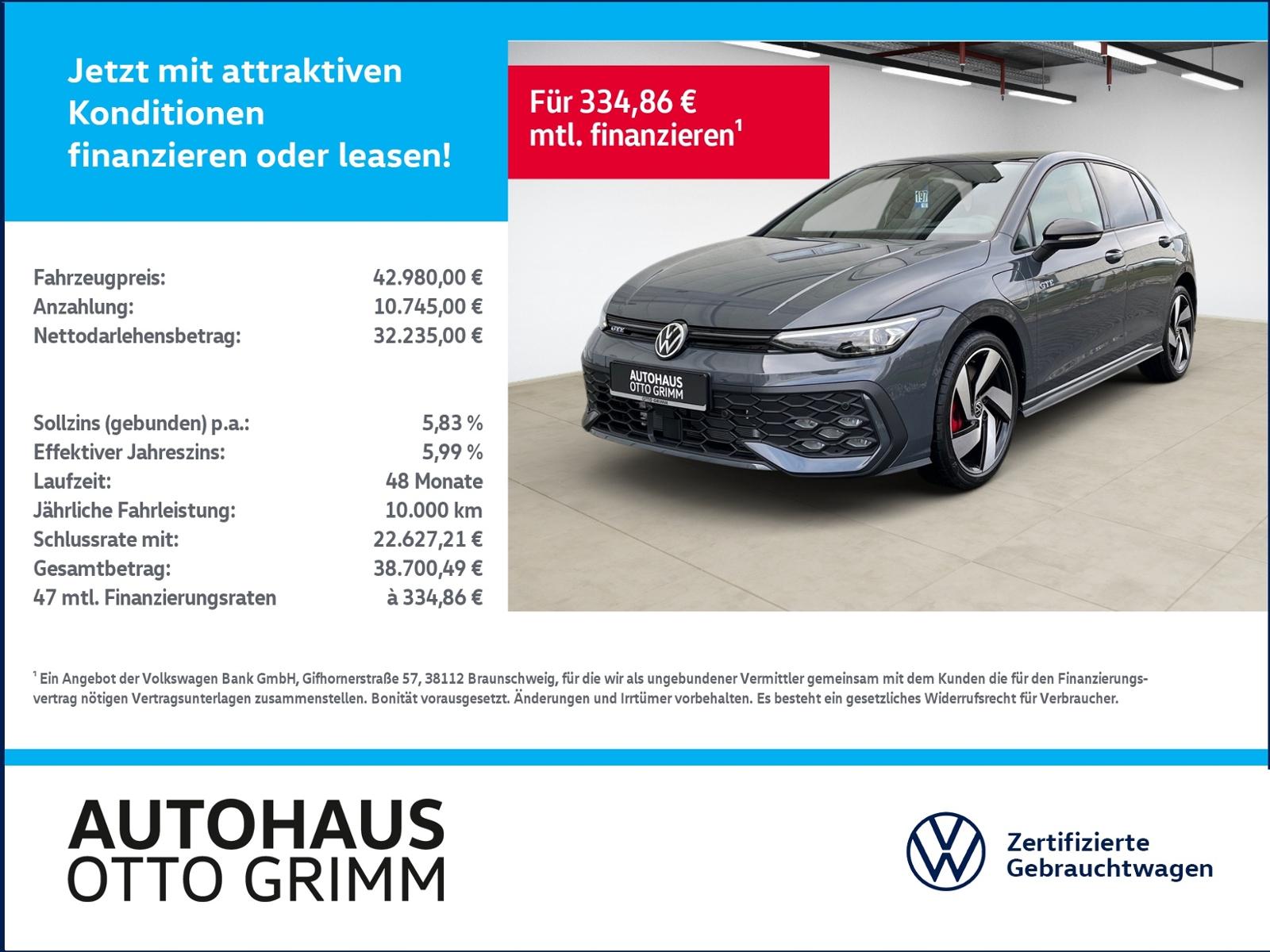 Volkswagen Golf VIII 1.5 eHybrid GTE DSG AHK Pano
