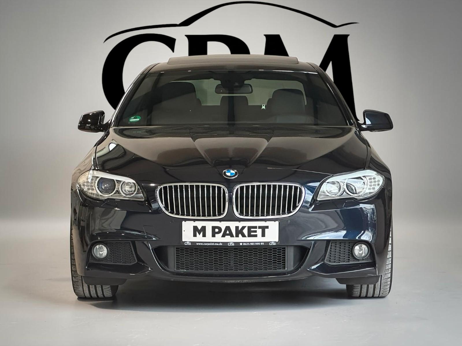 BMW 525d F10 3.0 204ch BVA PACK M - TOIT OUVRANT - AFFICHAGE TÊTE HAUTE - CUIR - ATTELAGE PIVOTANT - CAMÉRA DE RECUL