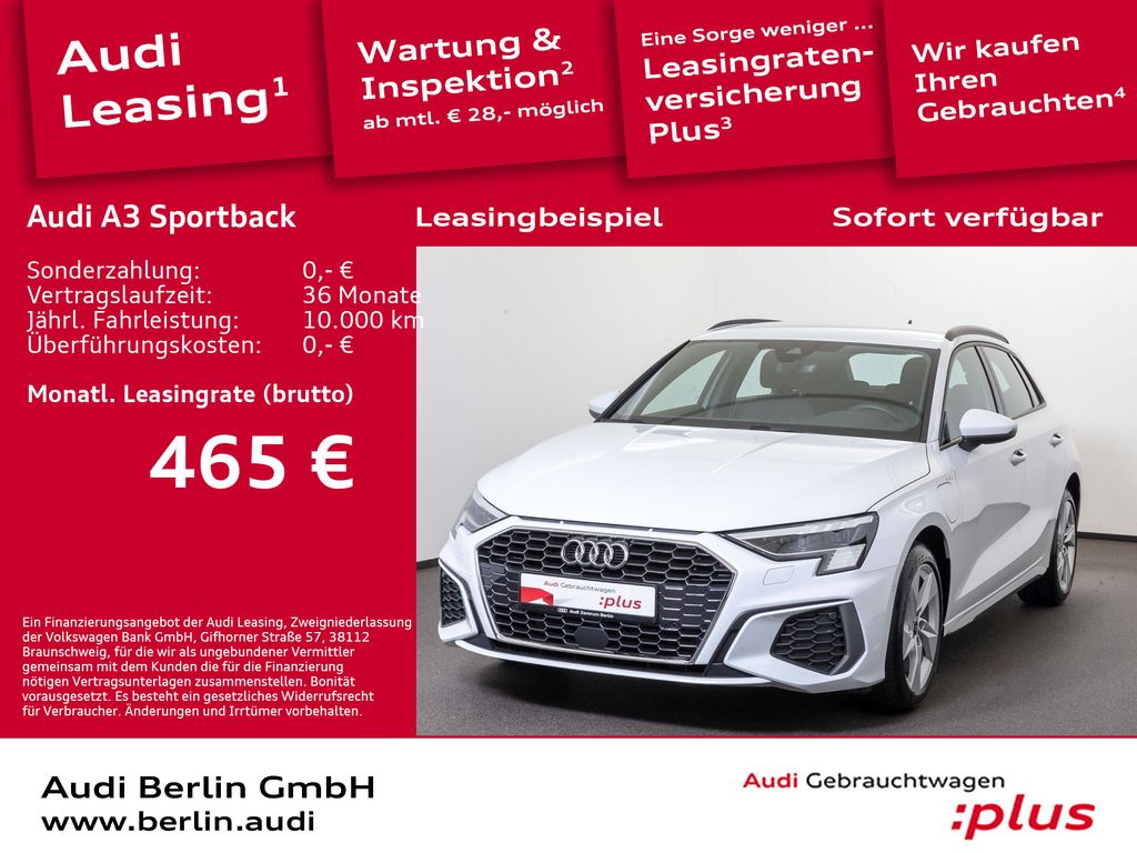 Audi A3 Sportback TFSI e S line S tr. MATRIX NAVI DAB