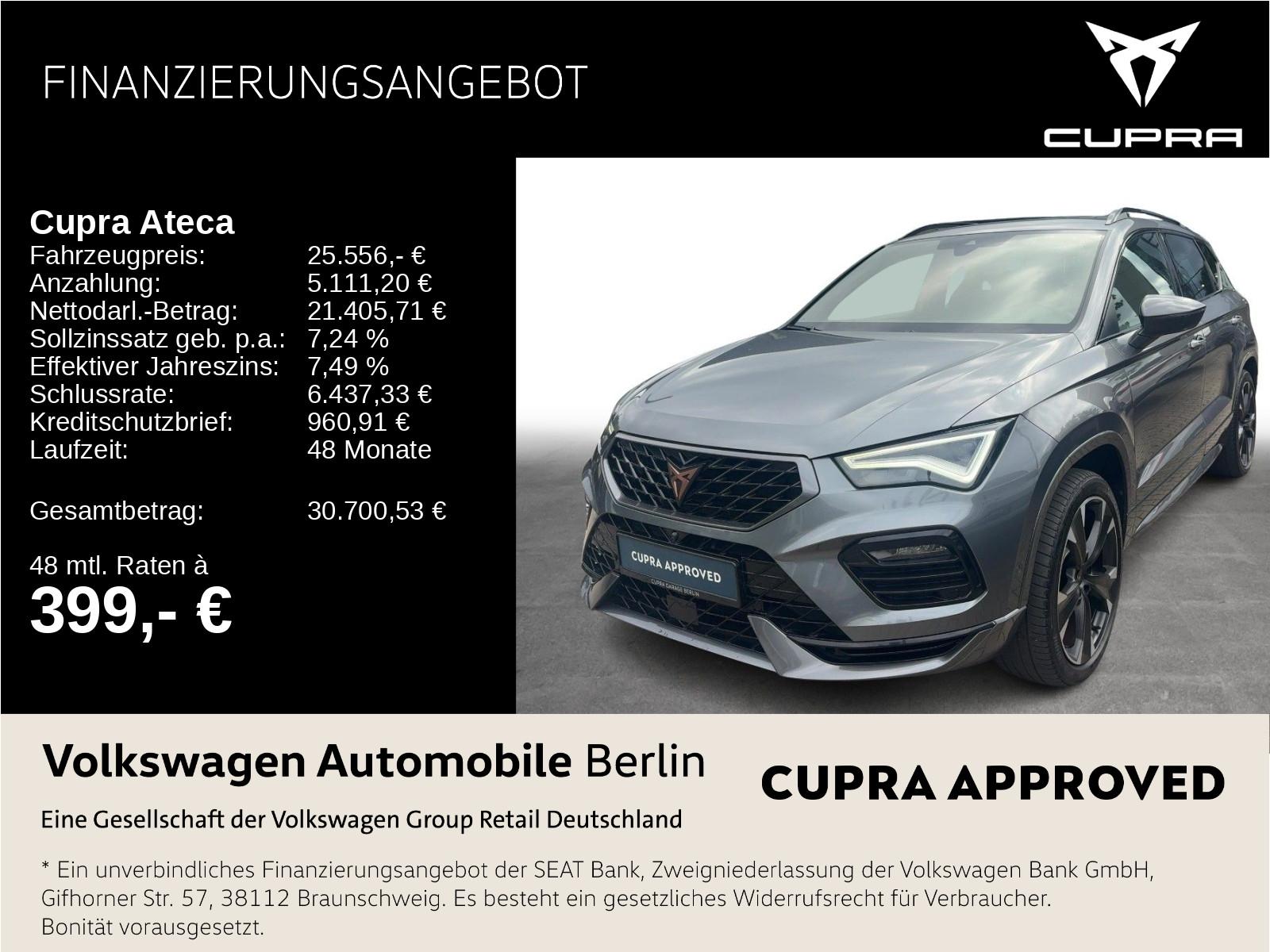 Cupra Ateca 2.0 TSI DSG 4Drive Navi Pano LED SHZ