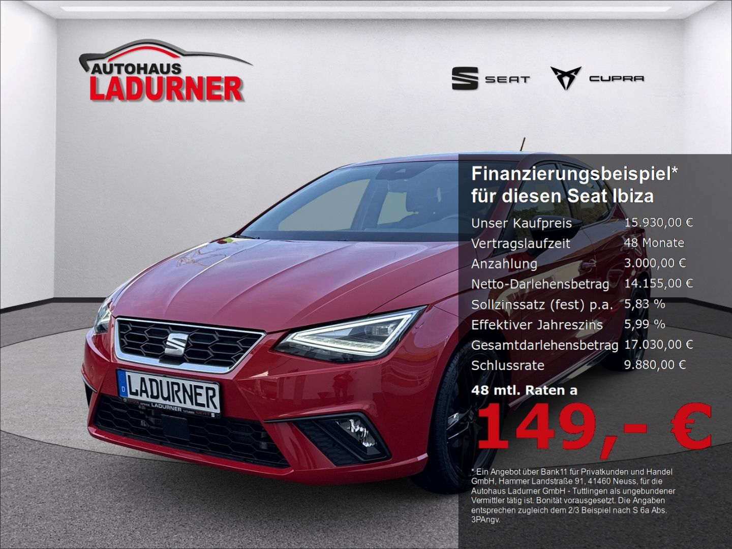 SEAT Ibiza FR Pro Black Edition *NAVI+LED+FullLink+RF