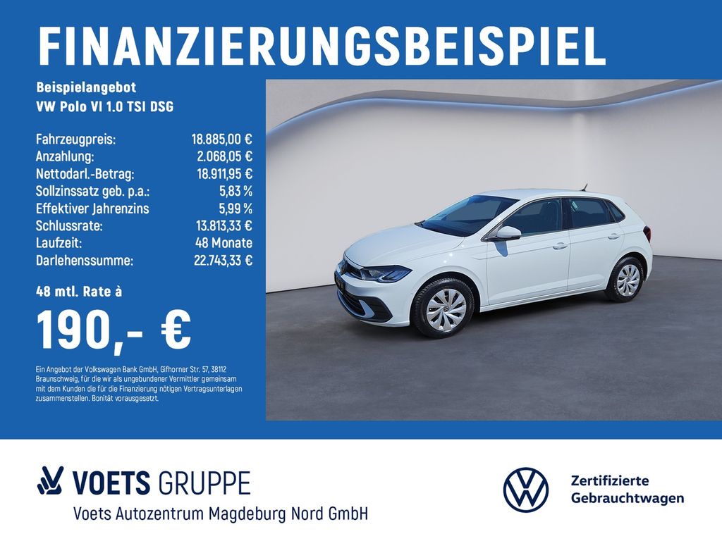 Polo VI  1.0 TSI DSG Life LED+NAVI+ACC+KAM+GRA