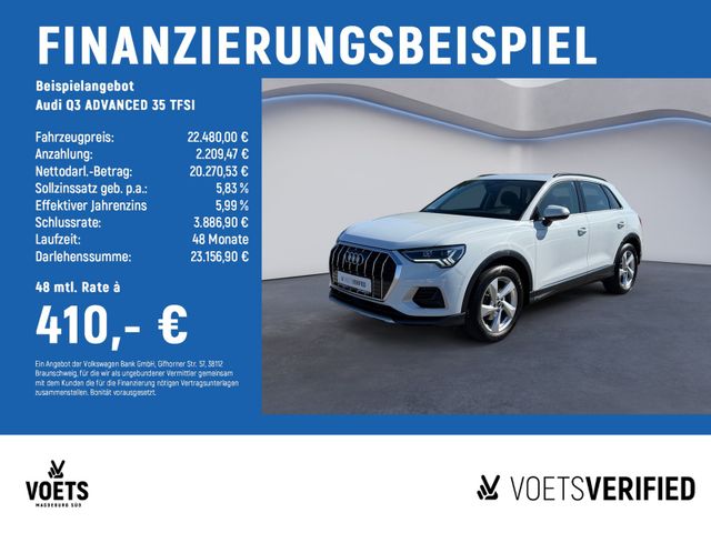 AUDI Q3 ADVANCED 35 TFSI LED+CLIMATRONIC+LM-18"