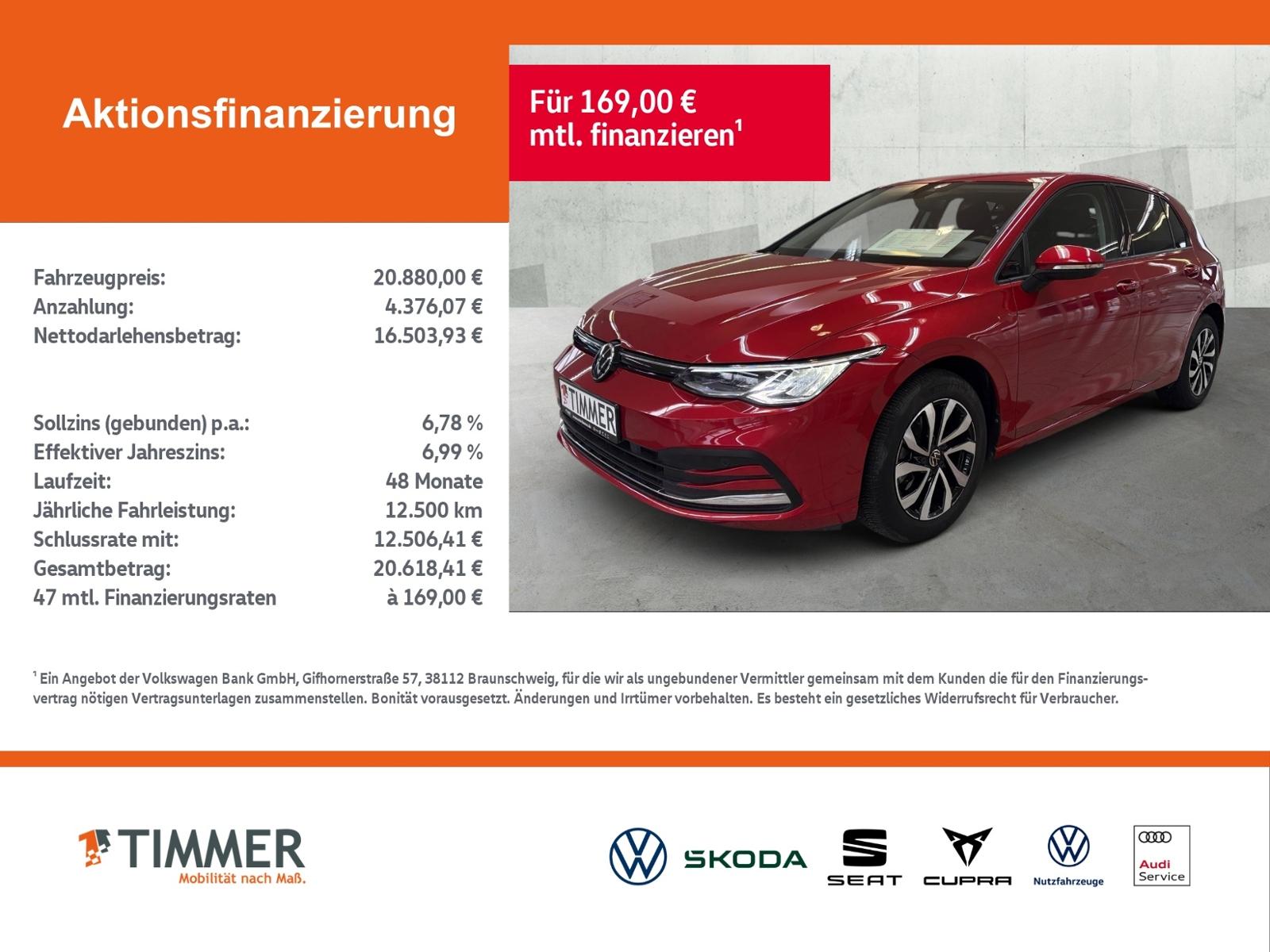 Volkswagen Golf VIII 1.5 TSI ACTIVE +LED +ACC +VIRTUAL +NAV