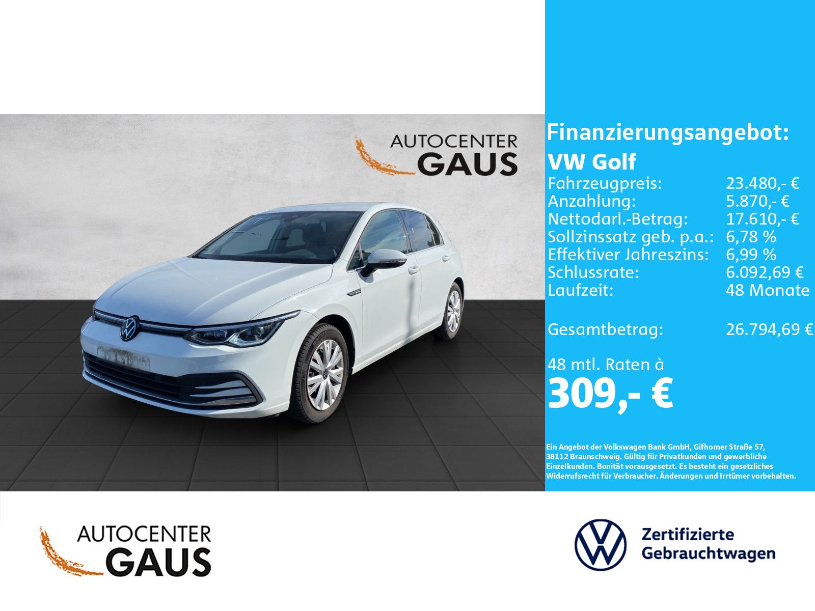 Volkswagen Golf VIII Style 1.5 eTSI DSG LED ACC App-Connect foto 2