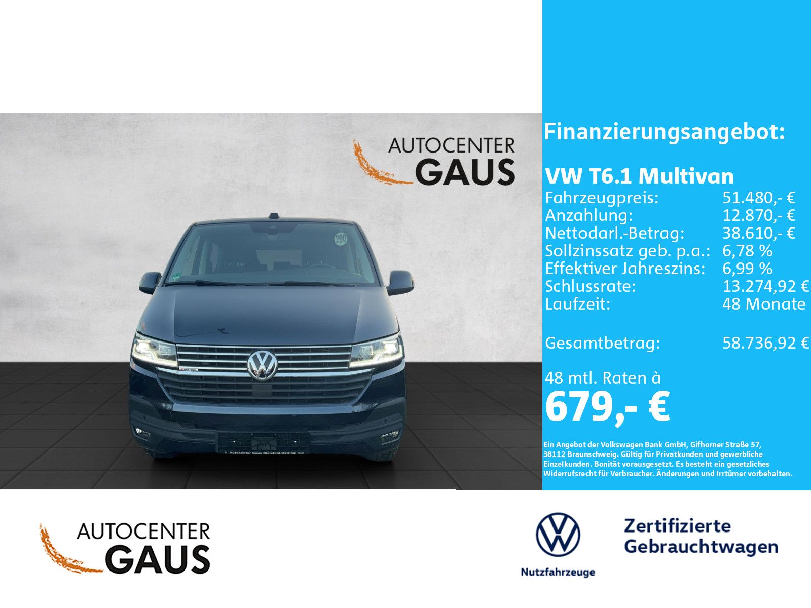 T6.1 Multivan Comfortline 2,0 l 150 kW TDI SCR 4