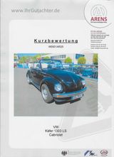 Volkswagen Käfer Cabrio 1303 LS VW 1600 - aus 1976: Roadster