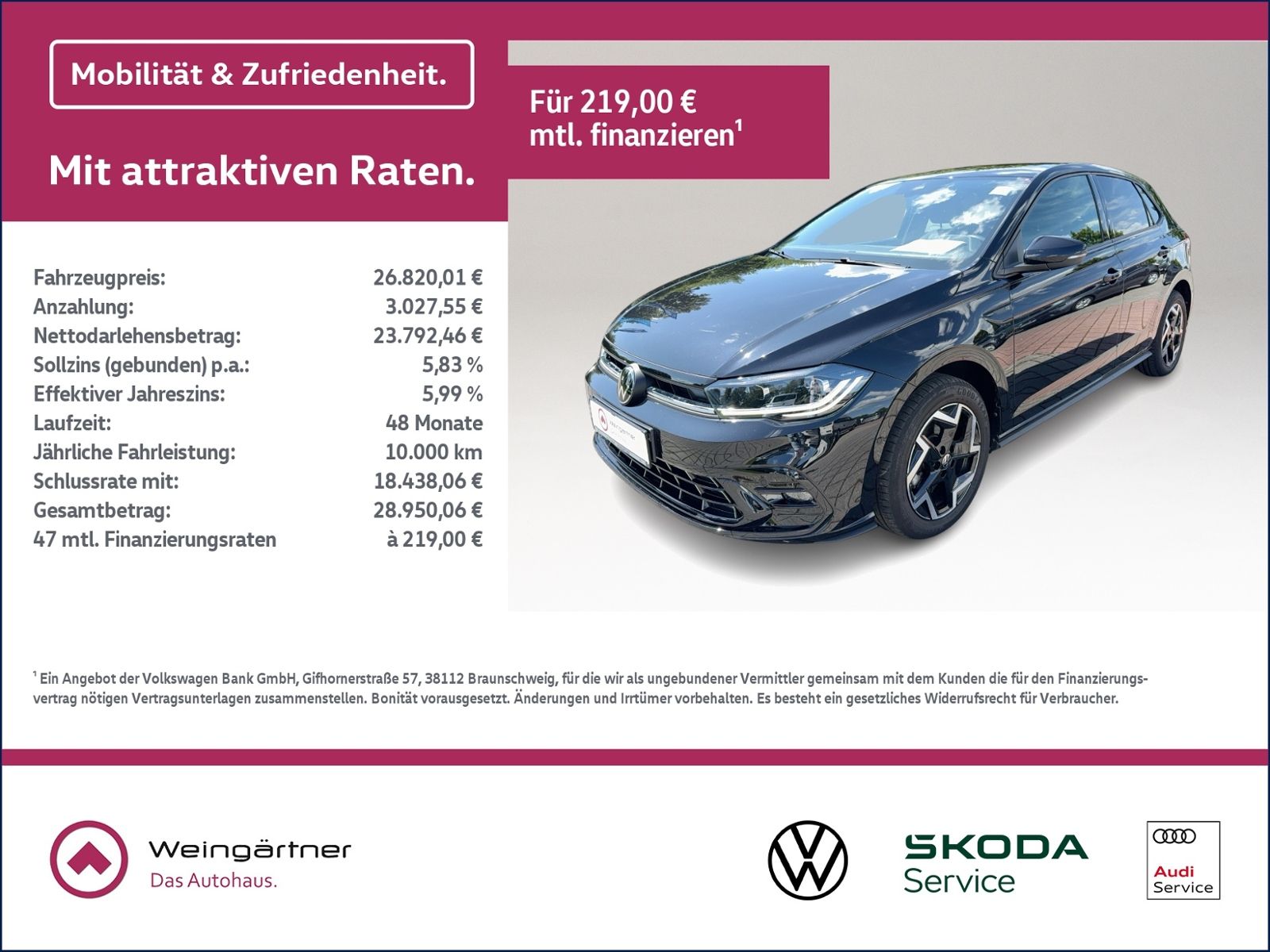 Polo 1.0 TSI R-Line, IQ.Drive, Navi, RearView, K