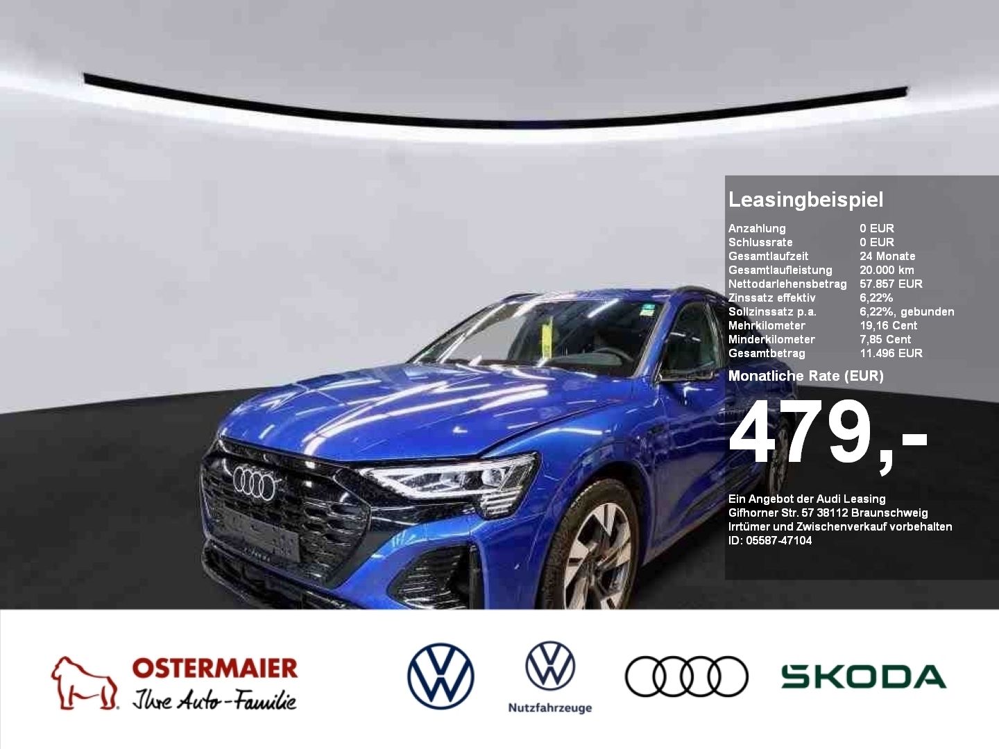 Audi Q8 e-tron Sportback S-LINE 55 QUATTRO 408PS. MAT