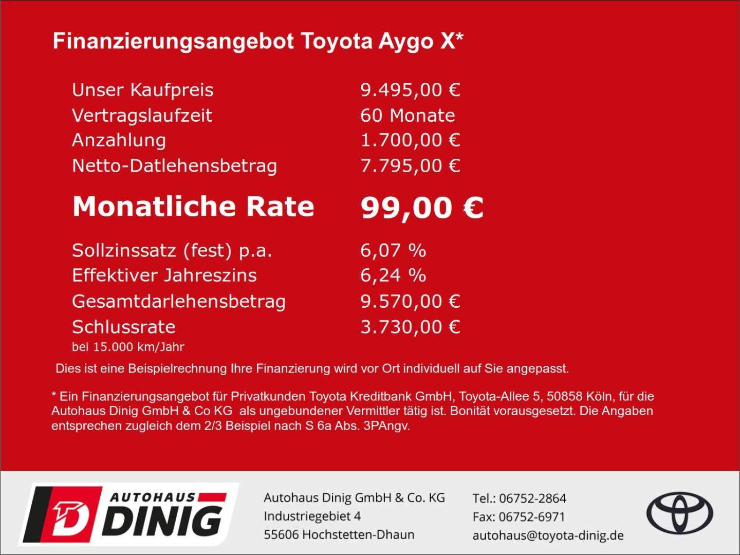 Toyota Aygo X Business DAB Klima BT ZV Tel.-Vorb. Berga