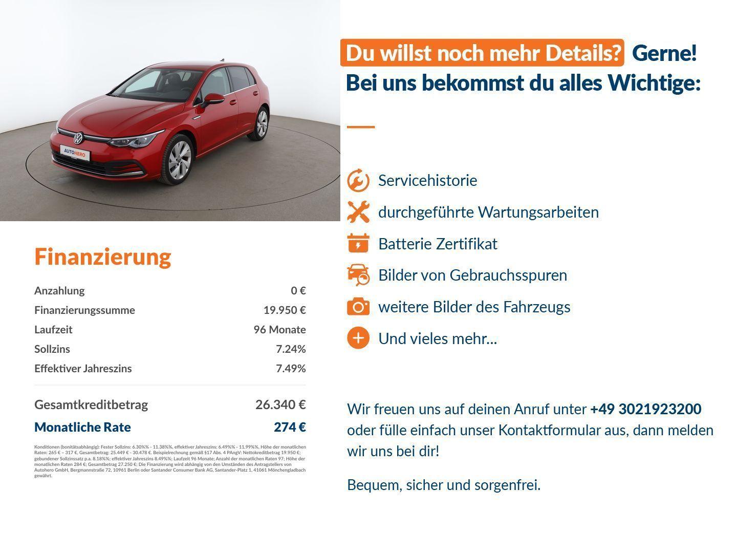 Volkswagen Golf VIII 2.0 TDI Style Aut.*NAVI*LED*ACC*STGHZ*, миниатюра 14