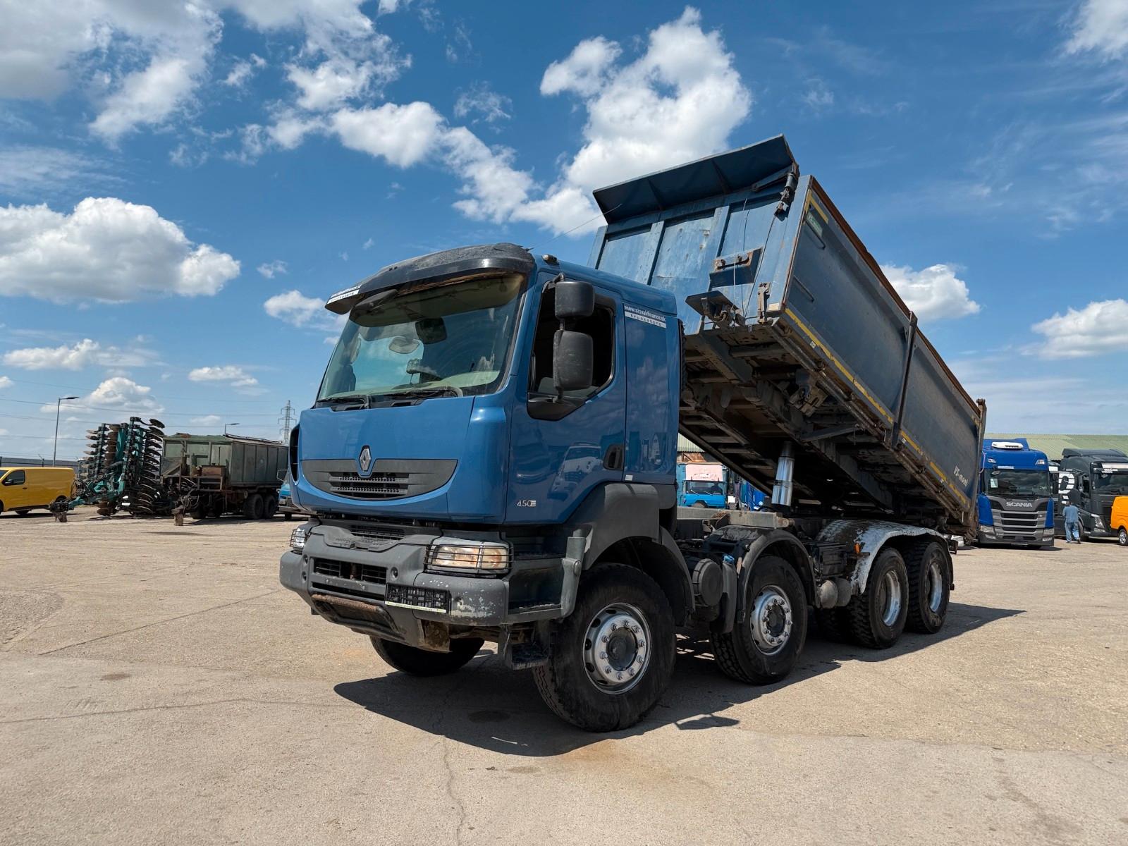 Renault KERAX 450 threesided kipper 8x4 20m3,E4 vin 355
