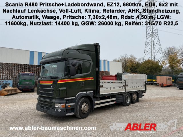 Scania R480 Pritsche+Ladebordwand AHK Klima Retarder