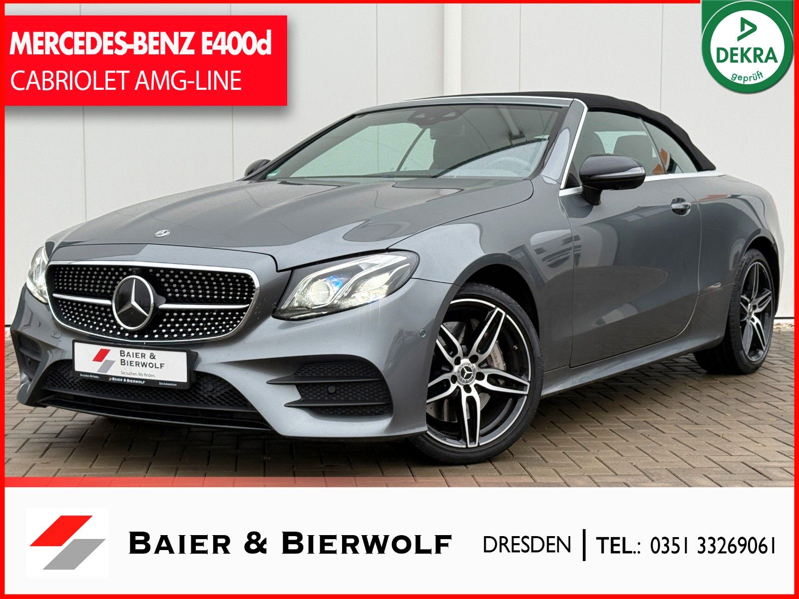 MERCEDES-BENZ E 400d Cabrio 4Matic MULTIBEAM AMG-LINE DISTR.+
