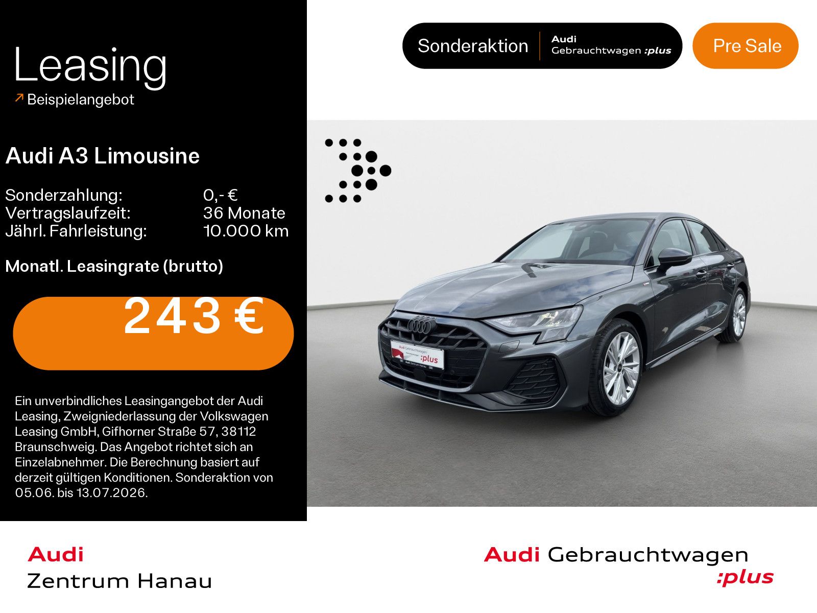 Audi A3 Limousine 30 TFSI S-LINE*NAVI-PLUS*KAMERA*OPT