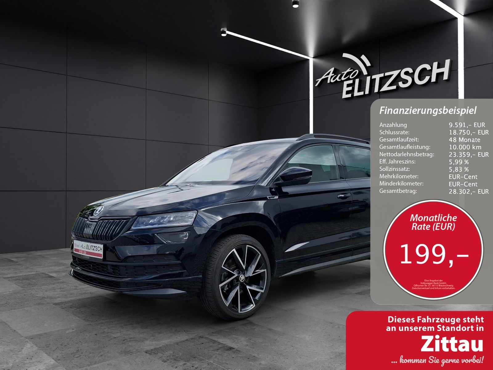 Fahrzeugabbildung SKODA Karoq TSI Sportline DSG 4x4 LED AHK Navi PANO AC