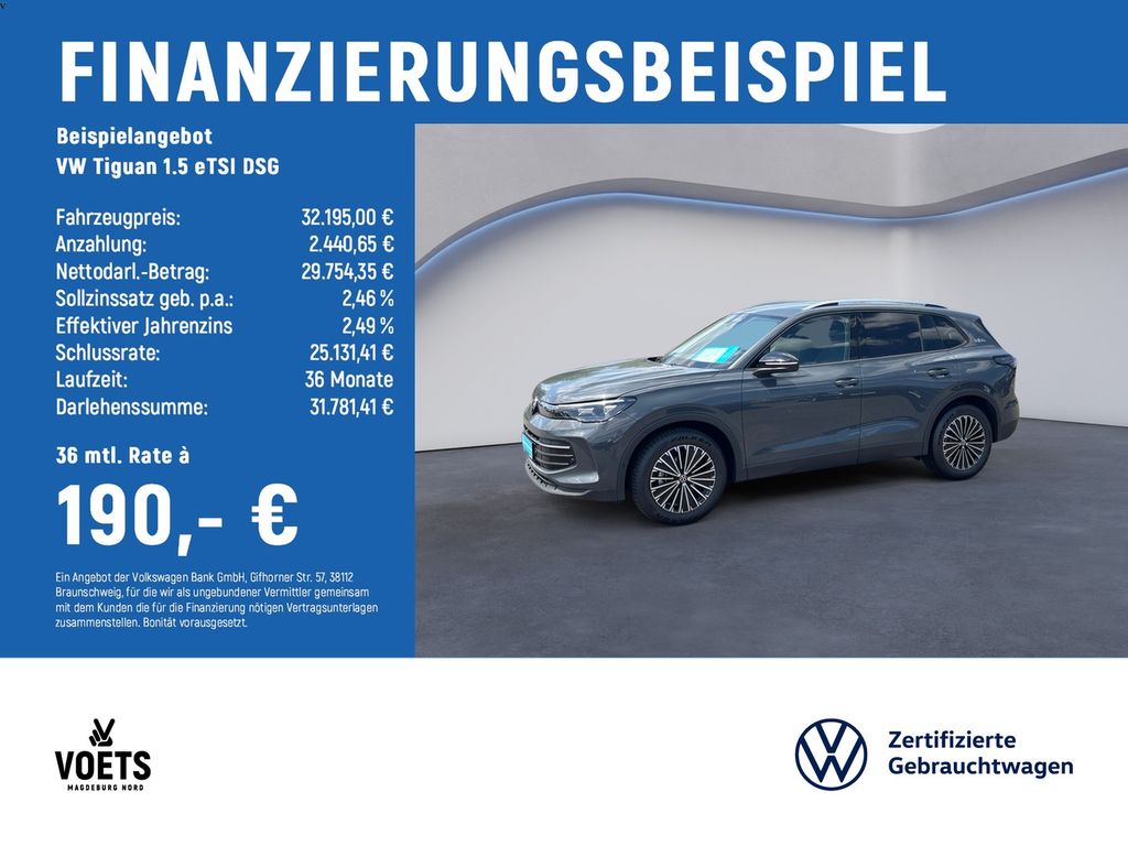 Tiguan  1.5 eTSI  DSG Goal LED+NAVI+AHK+ACC+PDC+