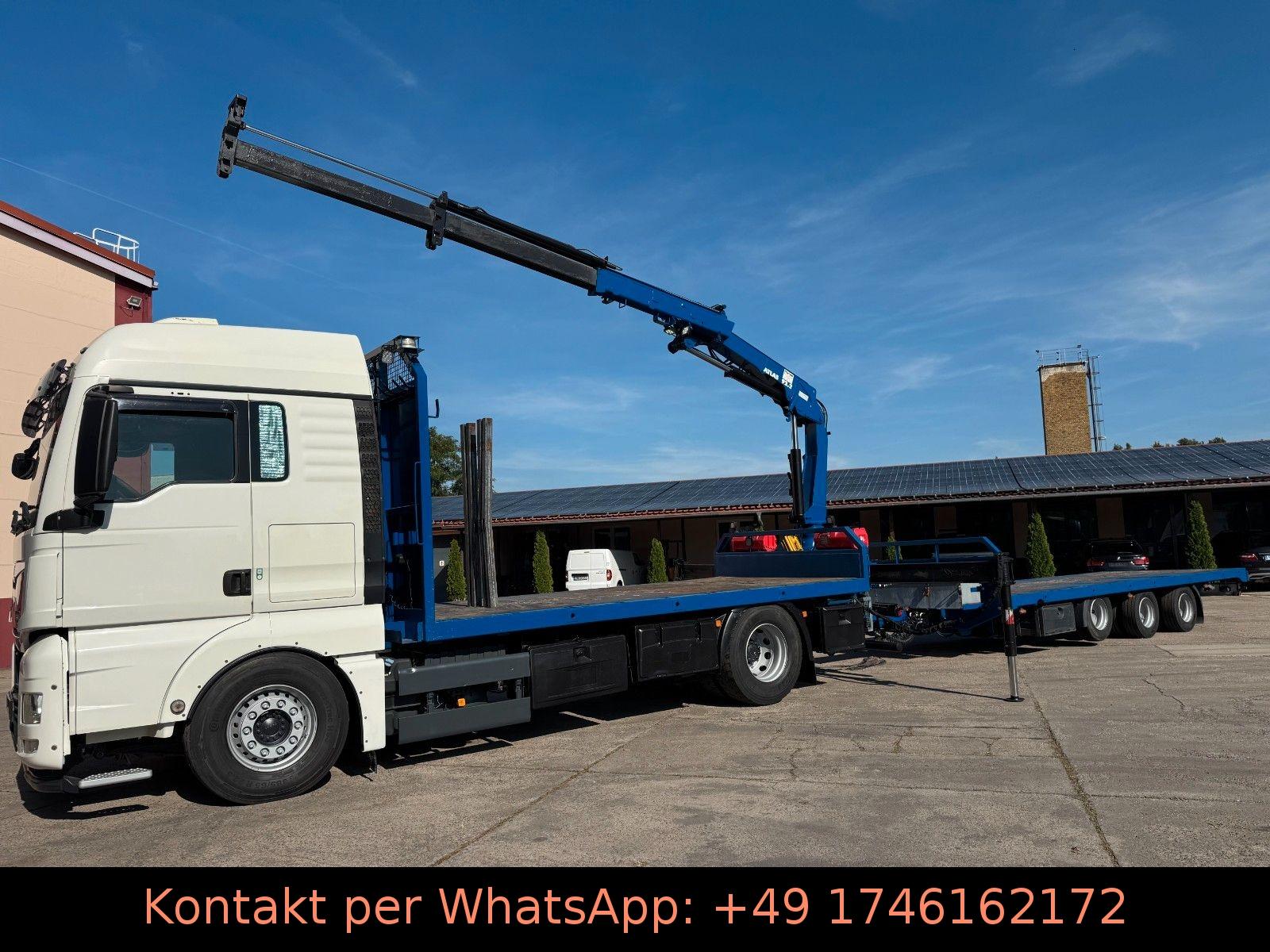 MAN TGX 18.440 Kran + 3 Achser Anhänger