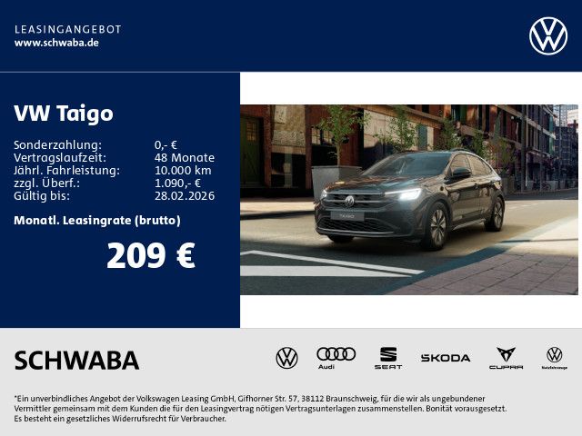 Volkswagen Taigo GOAL 85KW TSI DSG *GOAL*ACC*R-KAM*NAV*AHK*