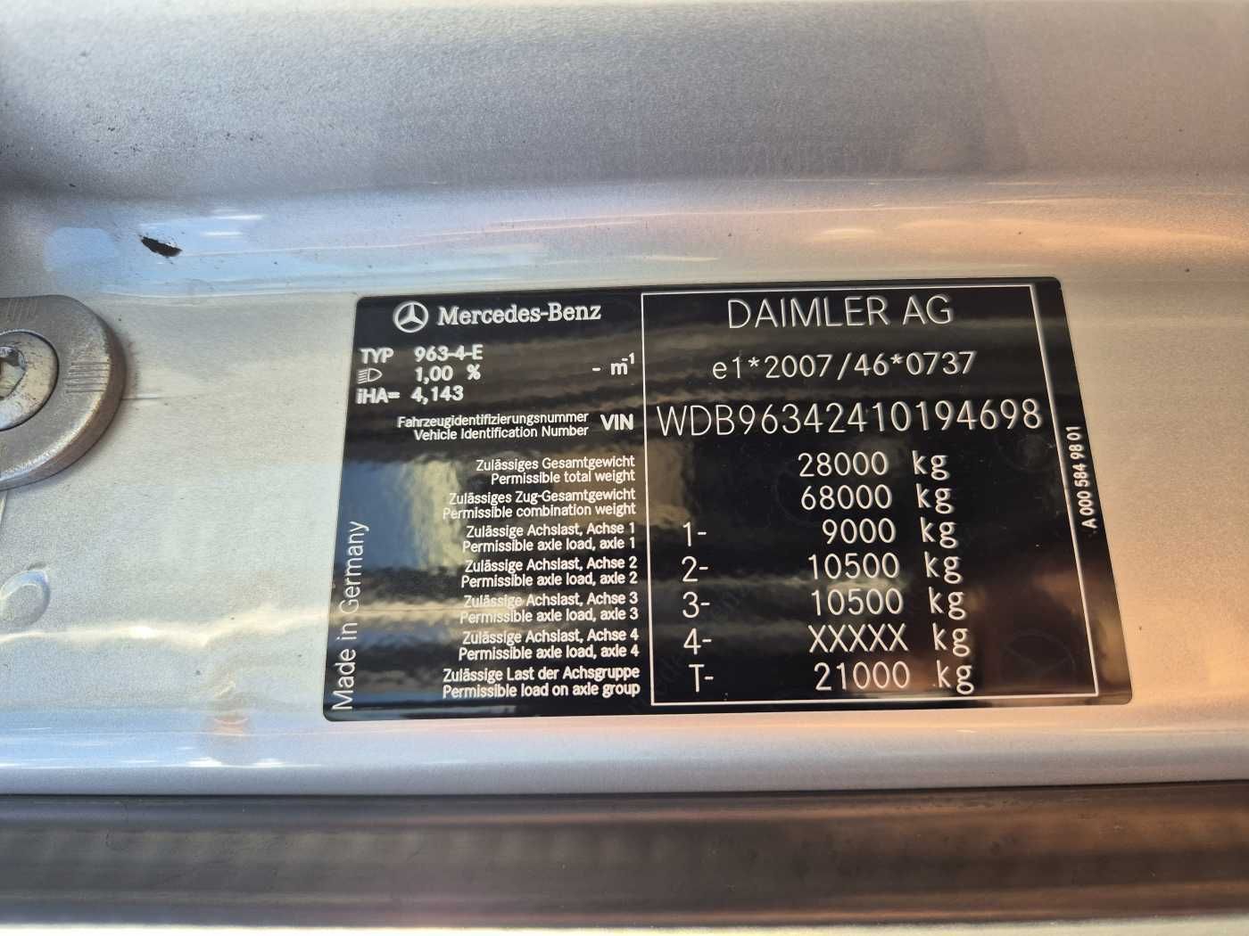 Fahrzeugabbildung Mercedes-Benz Actros 2658 LS 6x4 Turbo Retarder 120t BigSpace